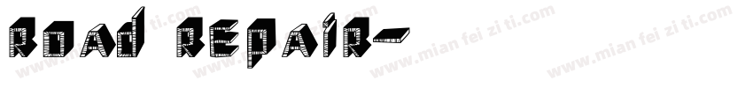 road repair字体转换